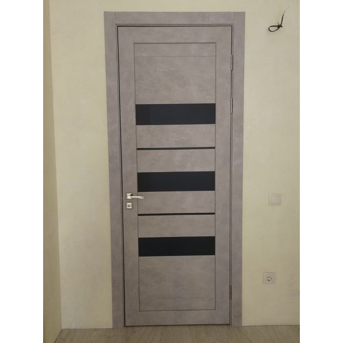 Дверь межкомнатная ДЕЛЬТА, экошпон (ст. черное)